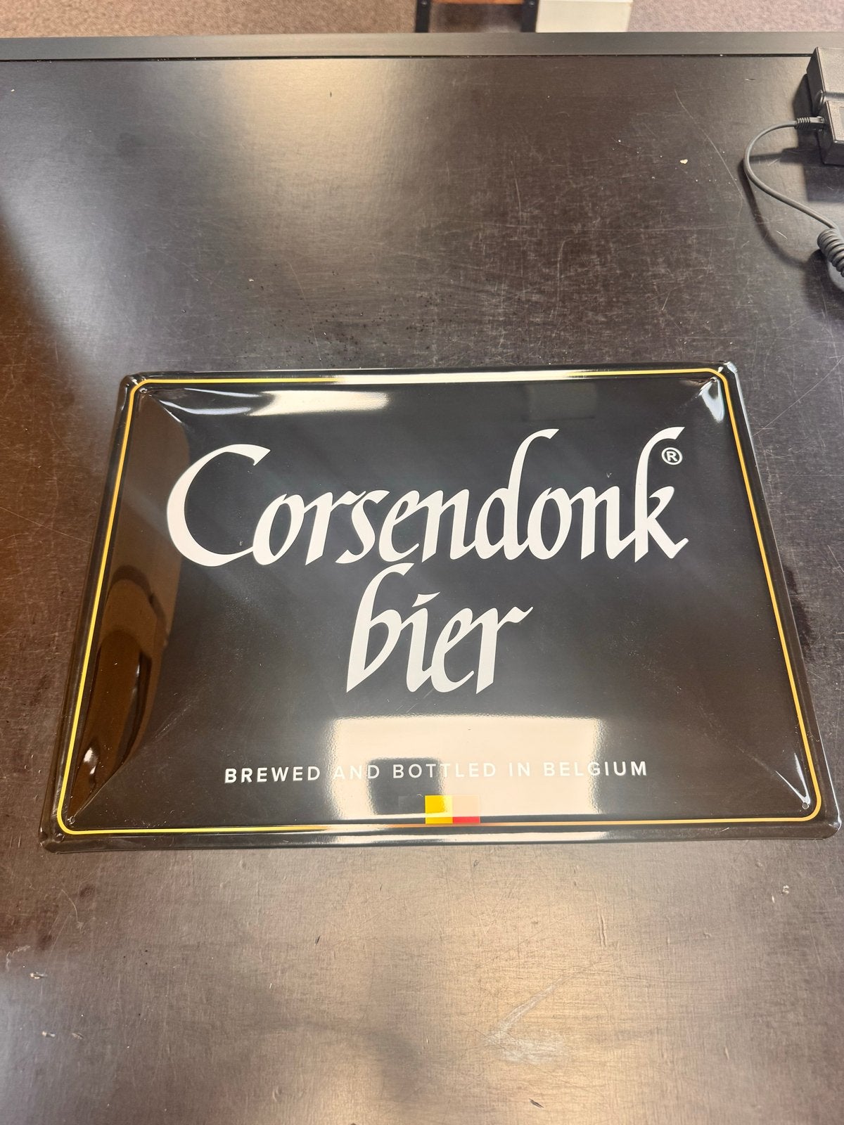 Corsendonk Bier Reclamebord - Nieuwstaat Tinplate, Ophalen of Verzenden, Nieuw, Reclamebord