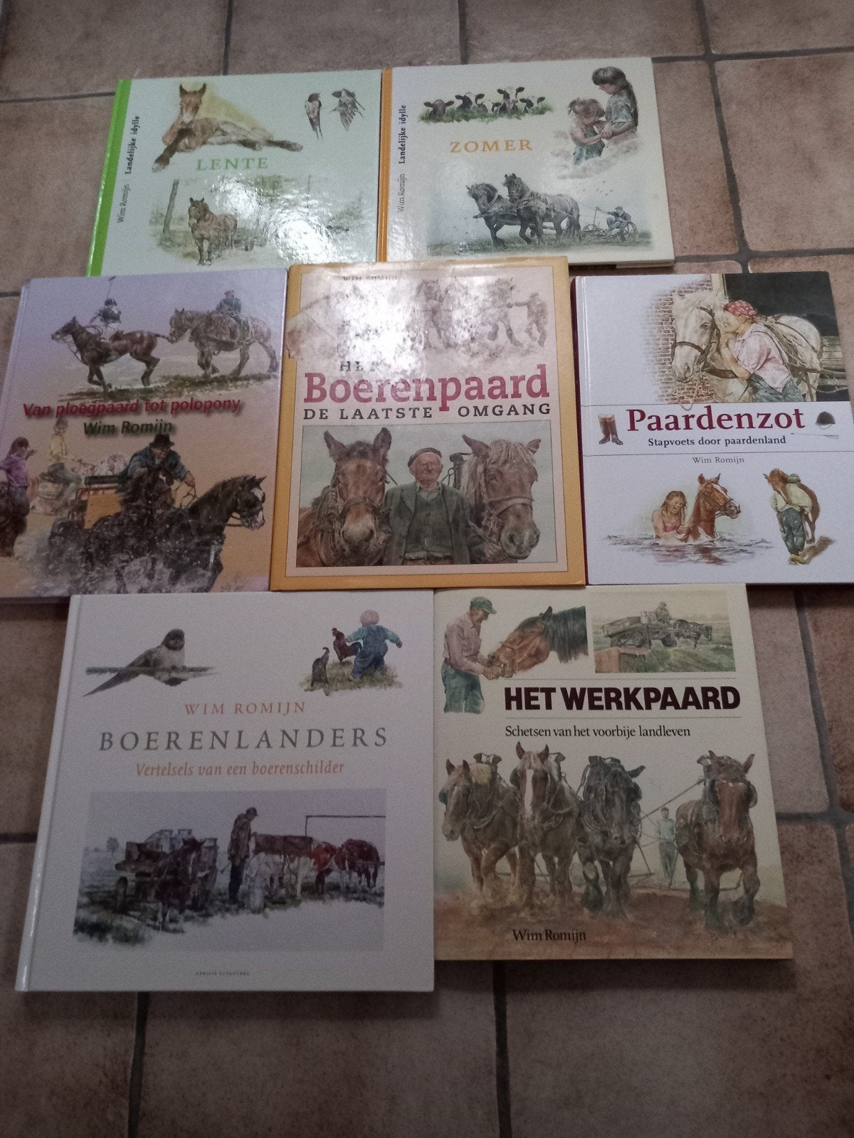 Wim Romijn 7 Boeken: Paarden, Boerenpaard, Werkpaard, Boeken, Ophalen of Verzenden