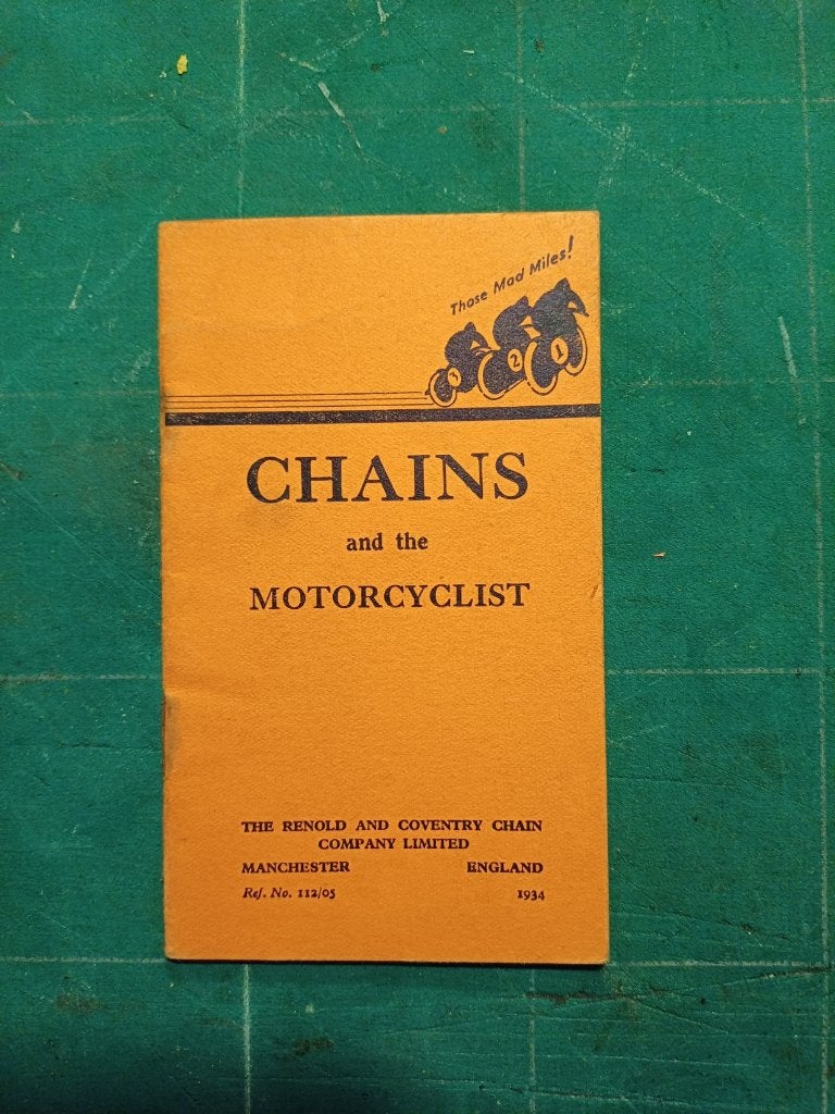 RENOLD and COVENTRY CHAINS Motorcycles 1934 handboek manual, Ophalen of Verzenden, Overige merken