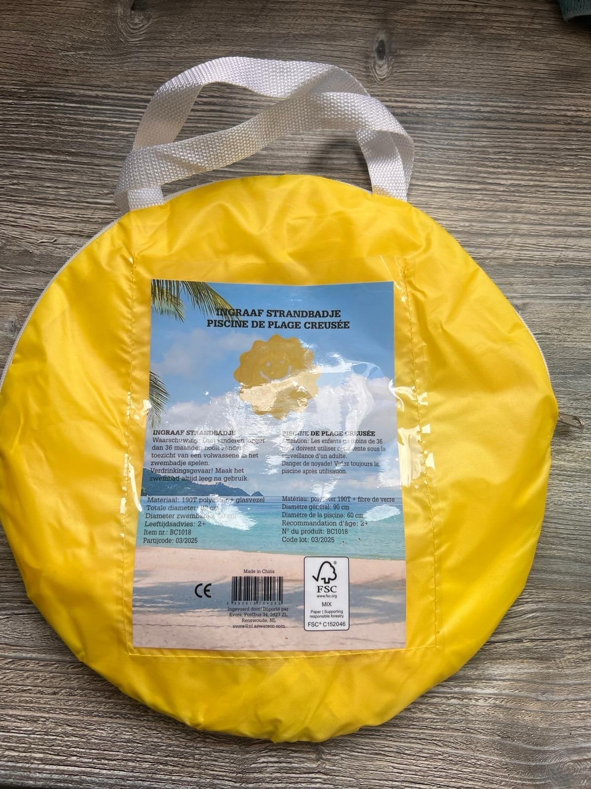 Opvouwbaar zandbadje/strandbadje voor kinderen, Ophalen of Verzenden, Nieuw