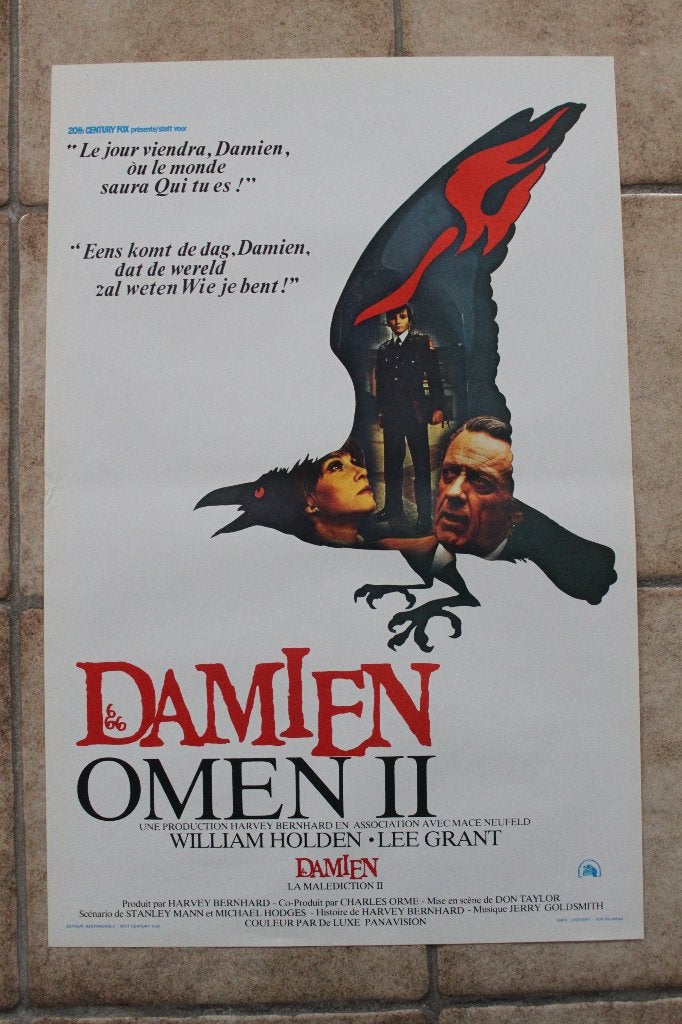 filmaffiche The Omen 2 1978 filmposter, Rechthoekig Staand, Ophalen of Verzenden, Zo goed als nieuw, A1 t/m A3