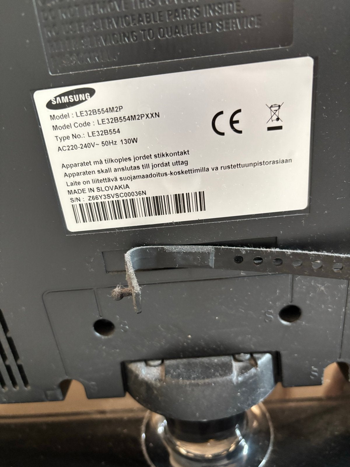 Samsung LE32B554 32 inch LCD TV, Ophalen, Gebruikt, 50 Hz, LCD