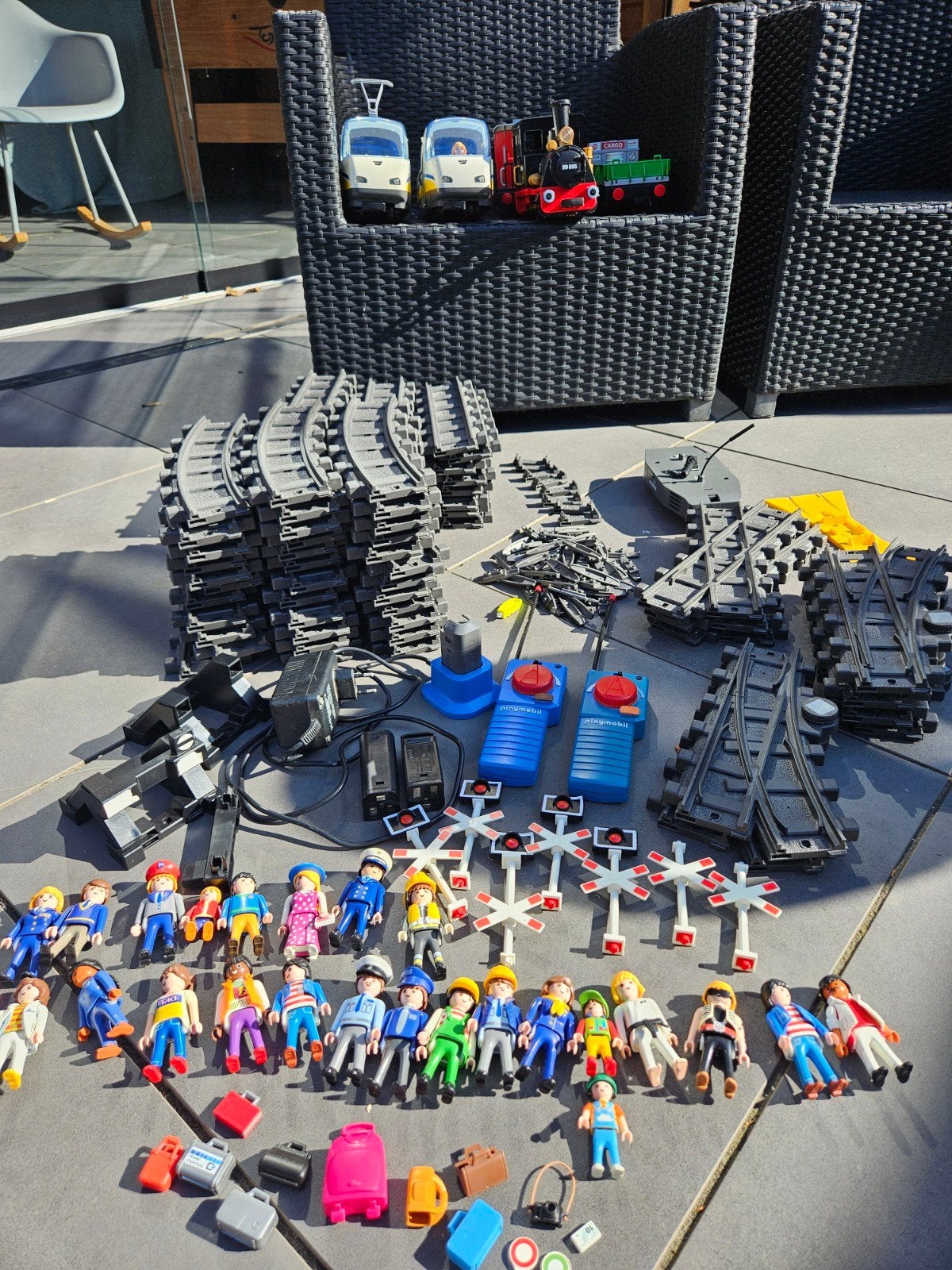 Playmobil Treinset met veel  figuren en accessoires, Ophalen of Verzenden, Gebruikt