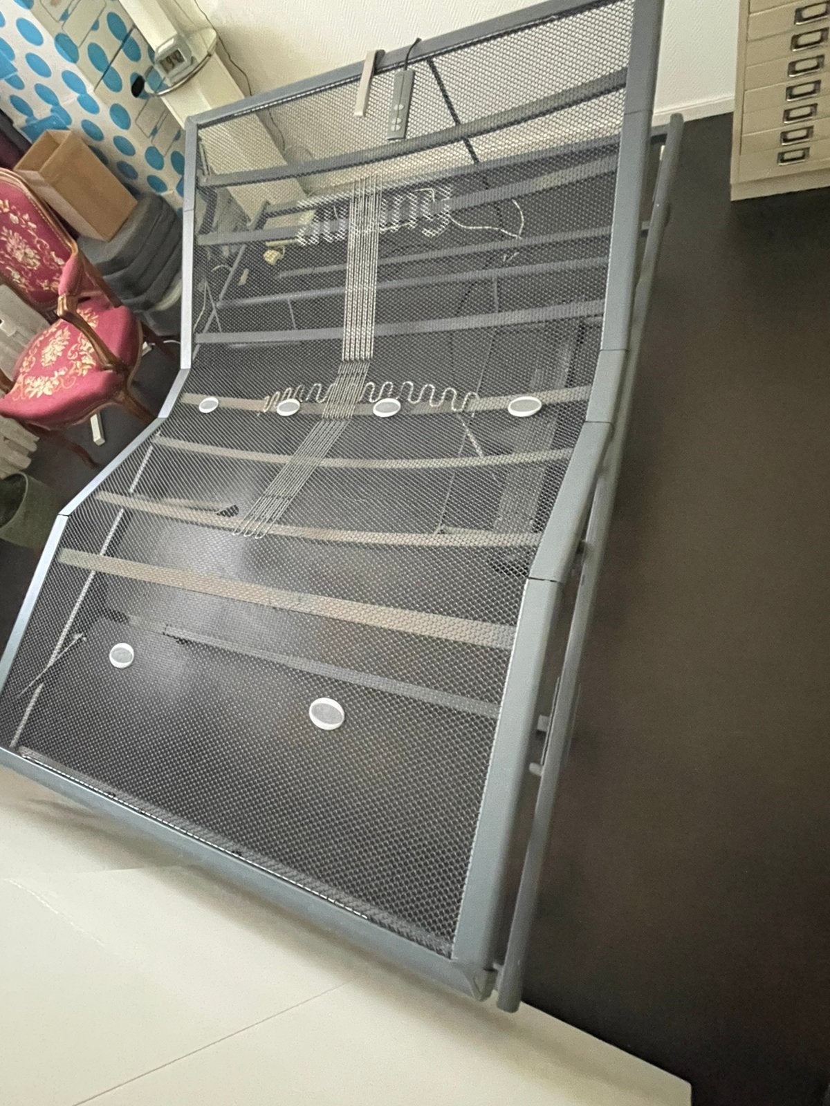 Auping bed, bediening, ombouw., Huis en Inrichting, Slaapkamer | Stapelbedden en Hoogslapers, Ophalen, Zo goed als nieuw, Tweepersoons