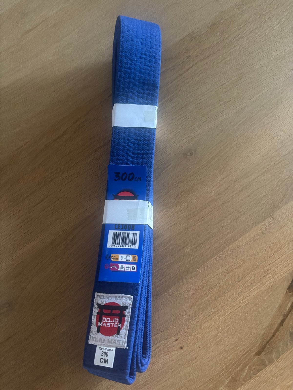 Blauwe Judo-/vechtsportband 300cm - Nieuw, Sport en Fitness, Ophalen of Verzenden, Nieuw, Overige, Vechtsportmateriaal