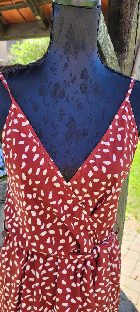 Shein bruine stippen bambi maxijurk maxi jurk maat M nieuw, Maat 38/40 (M), Bruin, Nieuw, Ophalen of Verzenden