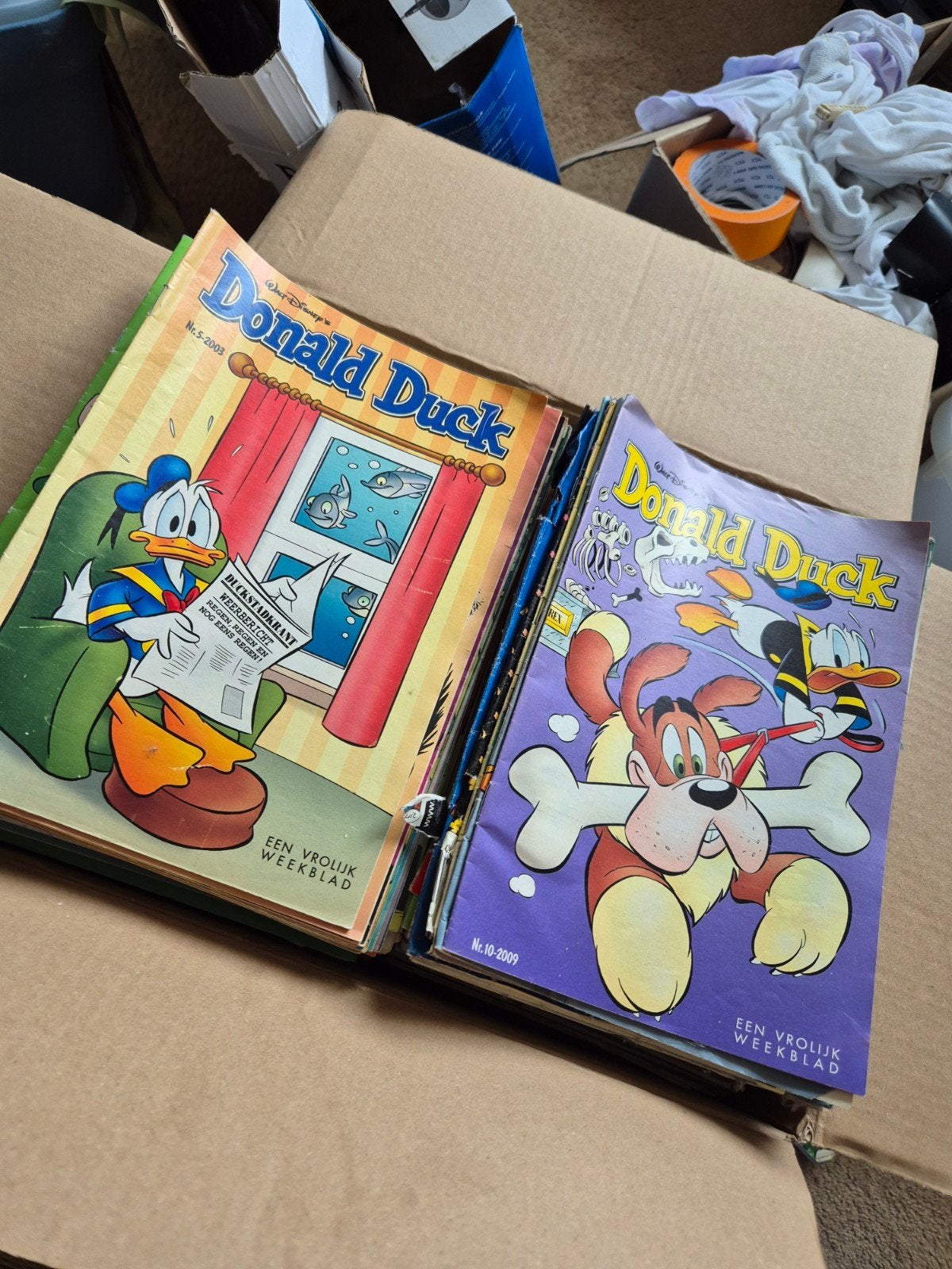 Doos vol Donald Ducks - Diverse jaargangen, Boeken, Meerdere stripboeken, Ophalen of Verzenden, Gelezen