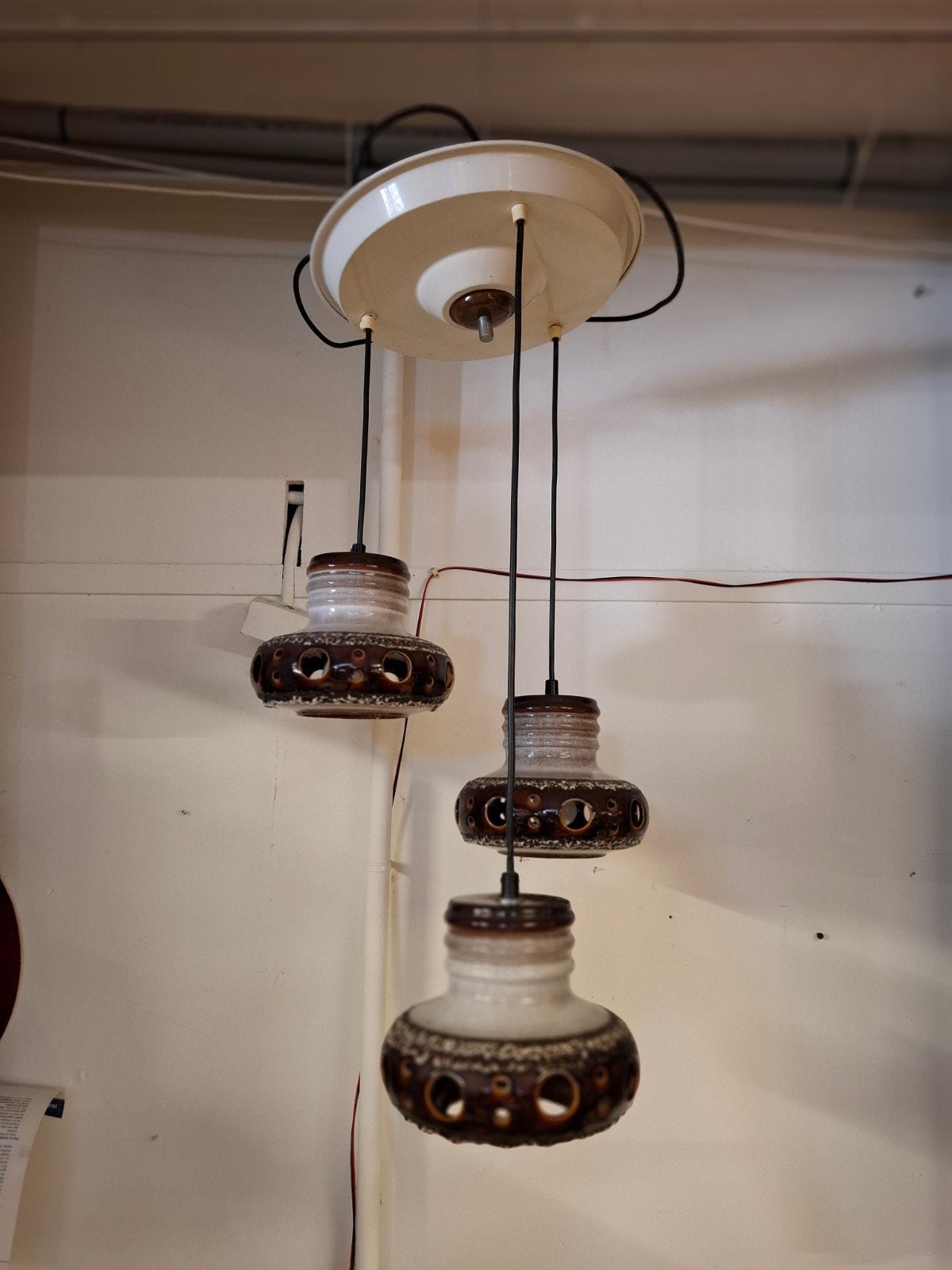 Vintage Herda keramiek fat lava hanglamp west germany lamp, Huis en Inrichting, Lampen | Hanglampen, Keramiek, Onbekend, Zo goed als nieuw
