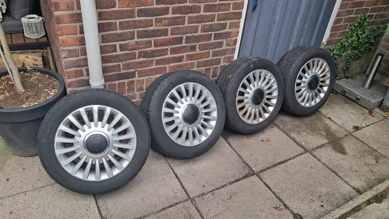 Fiat 500 velgen, Ophalen of Verzenden, 15 inch, 175 mm, Zomerbanden