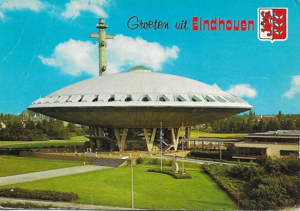 Eindhoven- -Evoluon., Verzamelen, Ophalen of Verzenden, 1960 tot 1980, Gelopen, Noord-Brabant