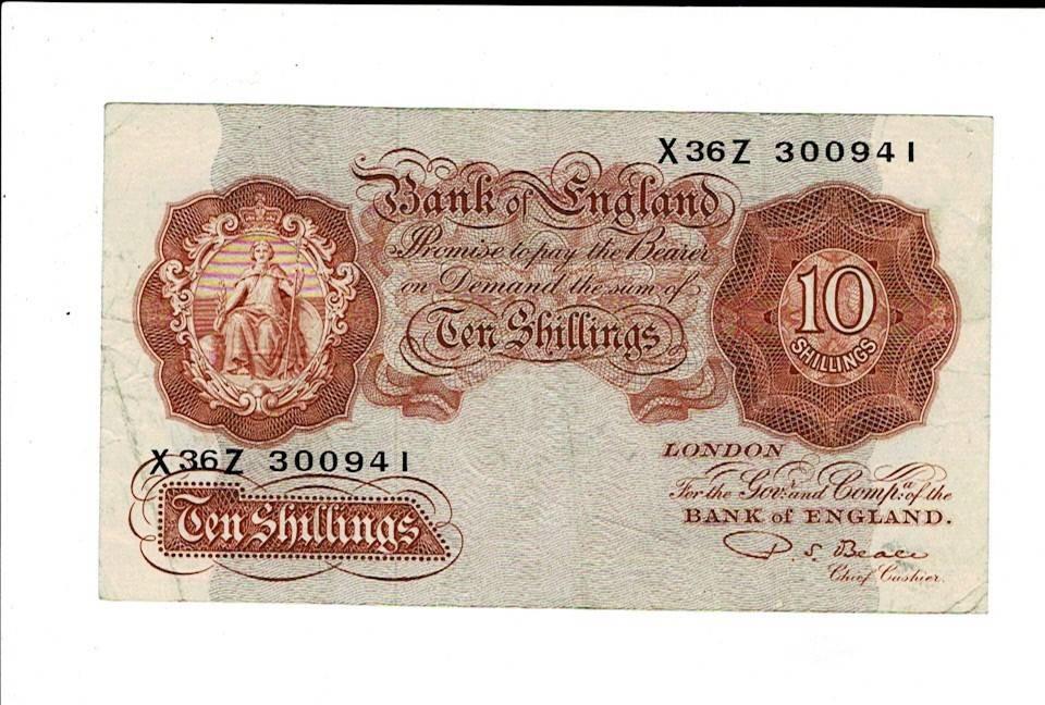 Engeland, 10 shillings 1948, Verzenden, Overige landen