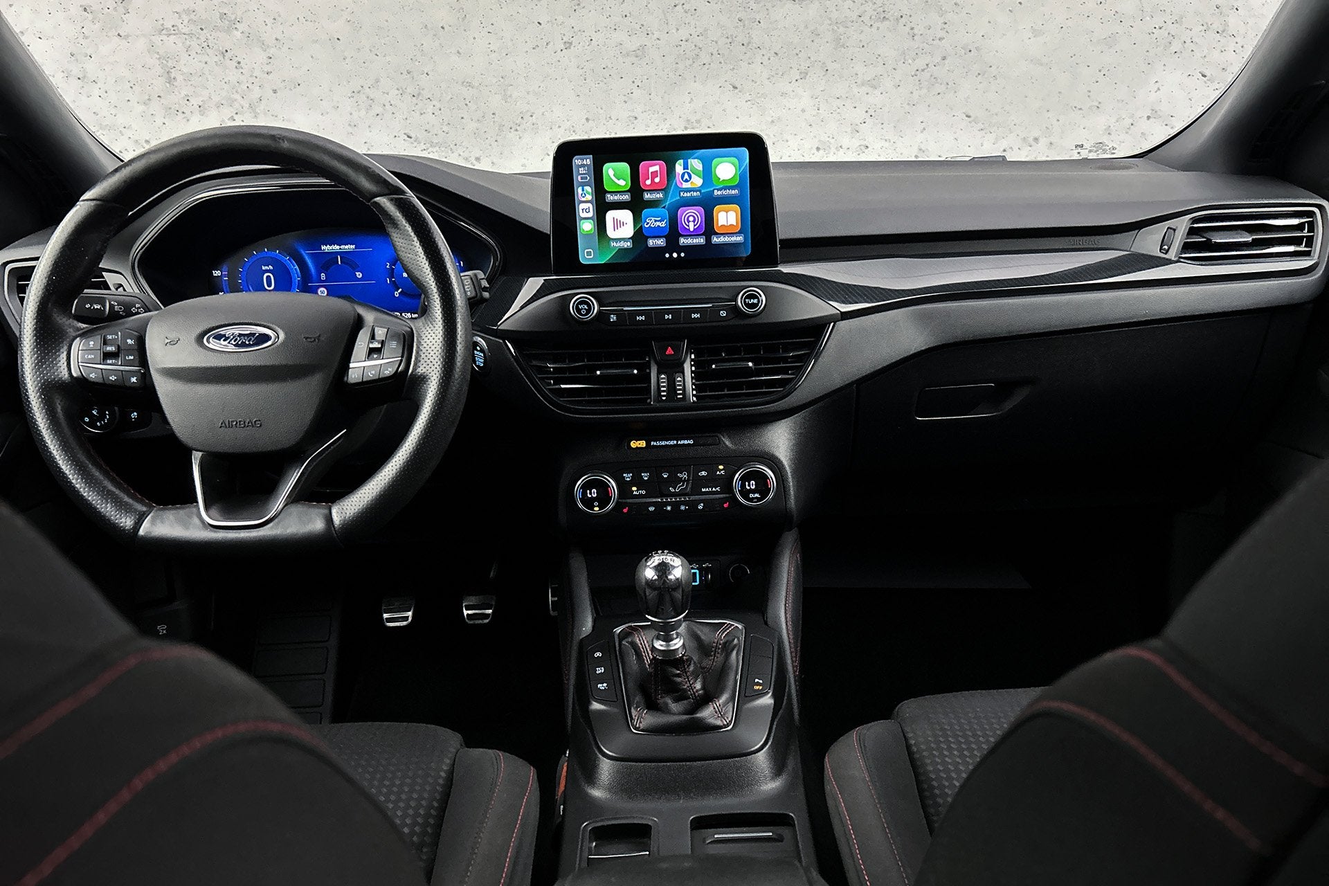 Ford FOCUS Wagon 1.0 EcoBoost Hybrid ST Line X Business | Ca, Auto's, Ford, Stof, Gebruikt, Wit, Hybride Elektrisch/Benzine