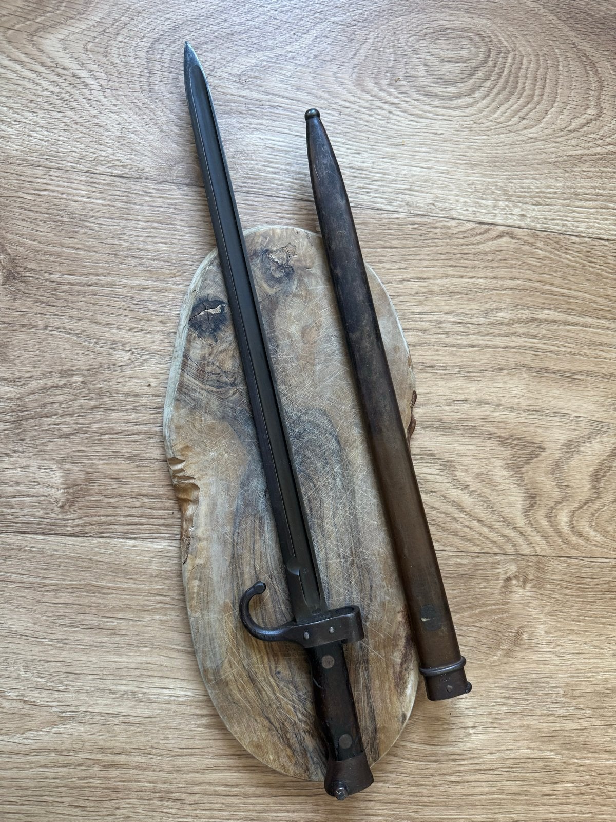 Originele Franse Berthier Mle 1892 bajonet – WO1, Ophalen, Landmacht, Engeland, Mes of Dolk