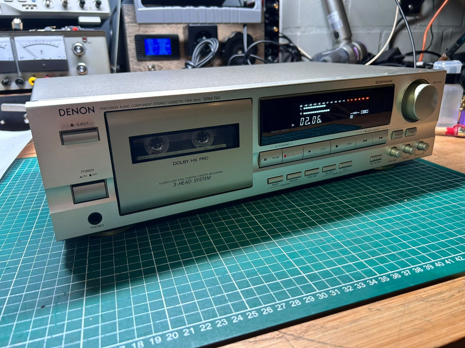 Denom DRM-740 stereo casettedeck - nagekeken, Ophalen of Verzenden, Enkel, Denon, Tiptoetsen