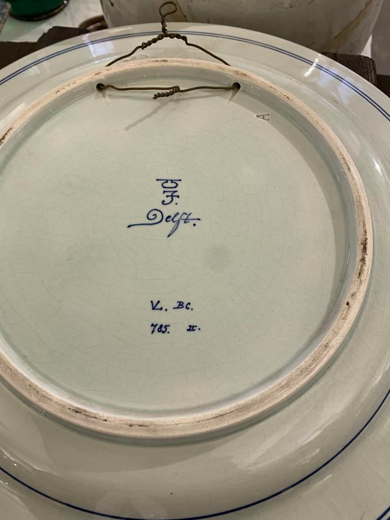 Zeldzaam Delft Porceleyne Fles Wandbord 'De Advokaat', Ophalen of Verzenden