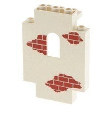 Lego Panel 2 x 5 x 6 Wall with Window with Red Bricks, Gebruikt, Lego, Losse stenen, Pirates