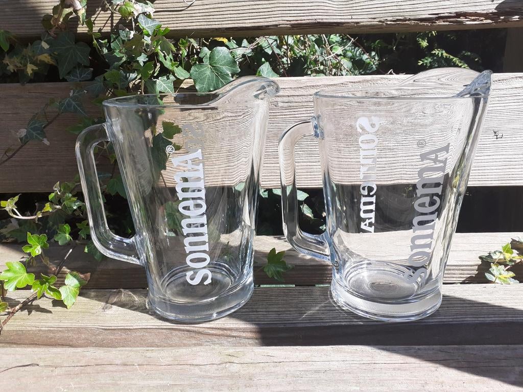 Glazen Sonnema pitchers pitcher jug kan kannen glas, Ophalen of Verzenden, Zo goed als nieuw, Overige typen