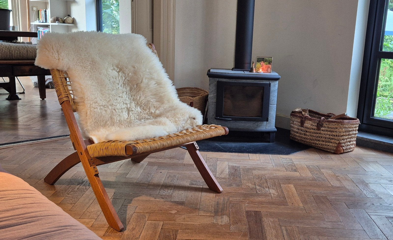 Mooie stoel van LUMZ, Ophalen, Zo goed als nieuw, Hout, 50 tot 75 cm