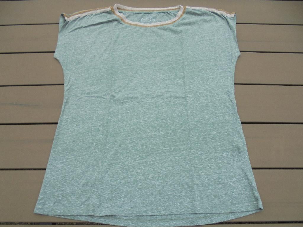 N65 Mintgroen shirt Cotton Club maat L, Kleding | Dames, Maat 42/44 (L), Ophalen of Verzenden, Korte mouw, Cotton Club