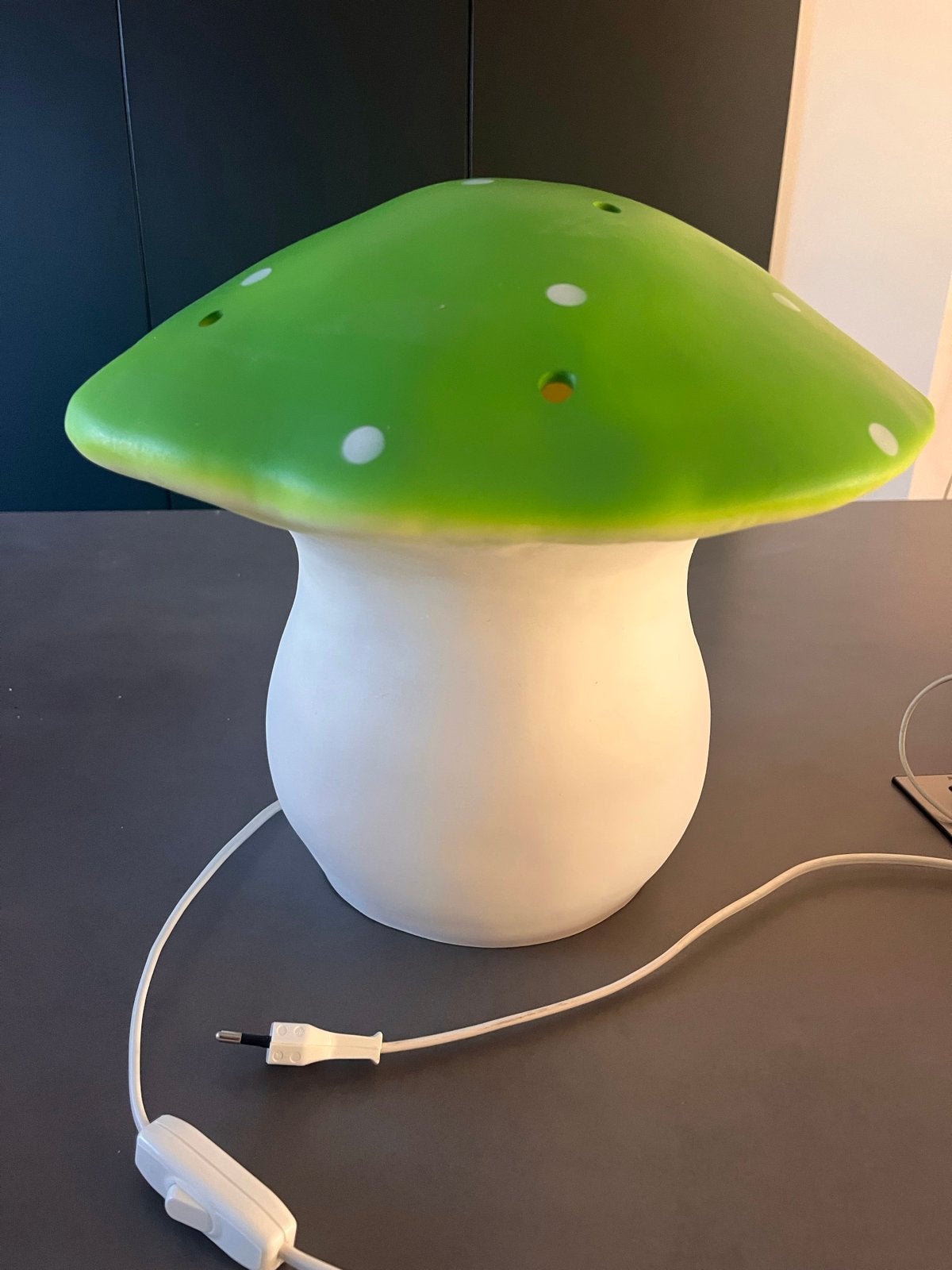 Heico Paddenstoel Lamp - Groen/Wit, Kinderen en Baby's, Groen, Ophalen of Verzenden, Zo goed als nieuw, Lamp