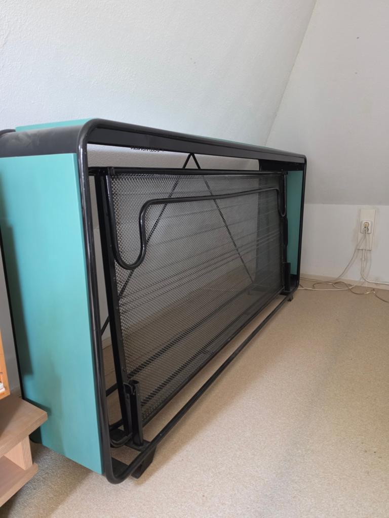 Jaren 50 opklapbed, Huis en Inrichting, Slaapkamer | Bedden, Verzenden, Gebruikt, Eenpersoons, Metaal