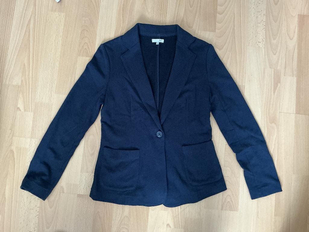 TE KOOP: Blazer donkerblauw tricot, Maat 38/40 (M), Blauw, Ophalen of Verzenden, Zo goed als nieuw