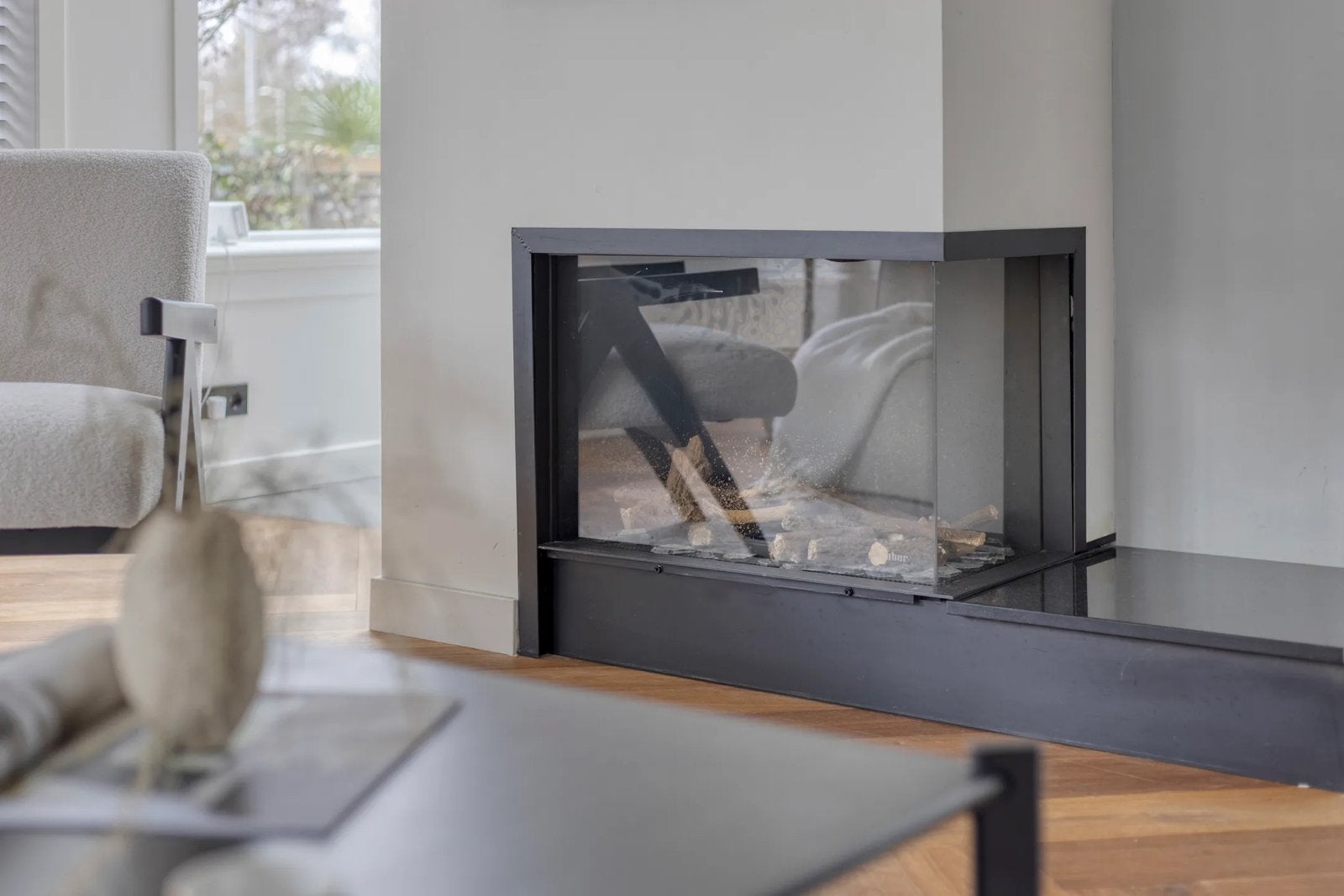 Gashaard Faber gas hoek inbouw, Ophalen, Zo goed als nieuw, Inbouwhaard, Gashaard