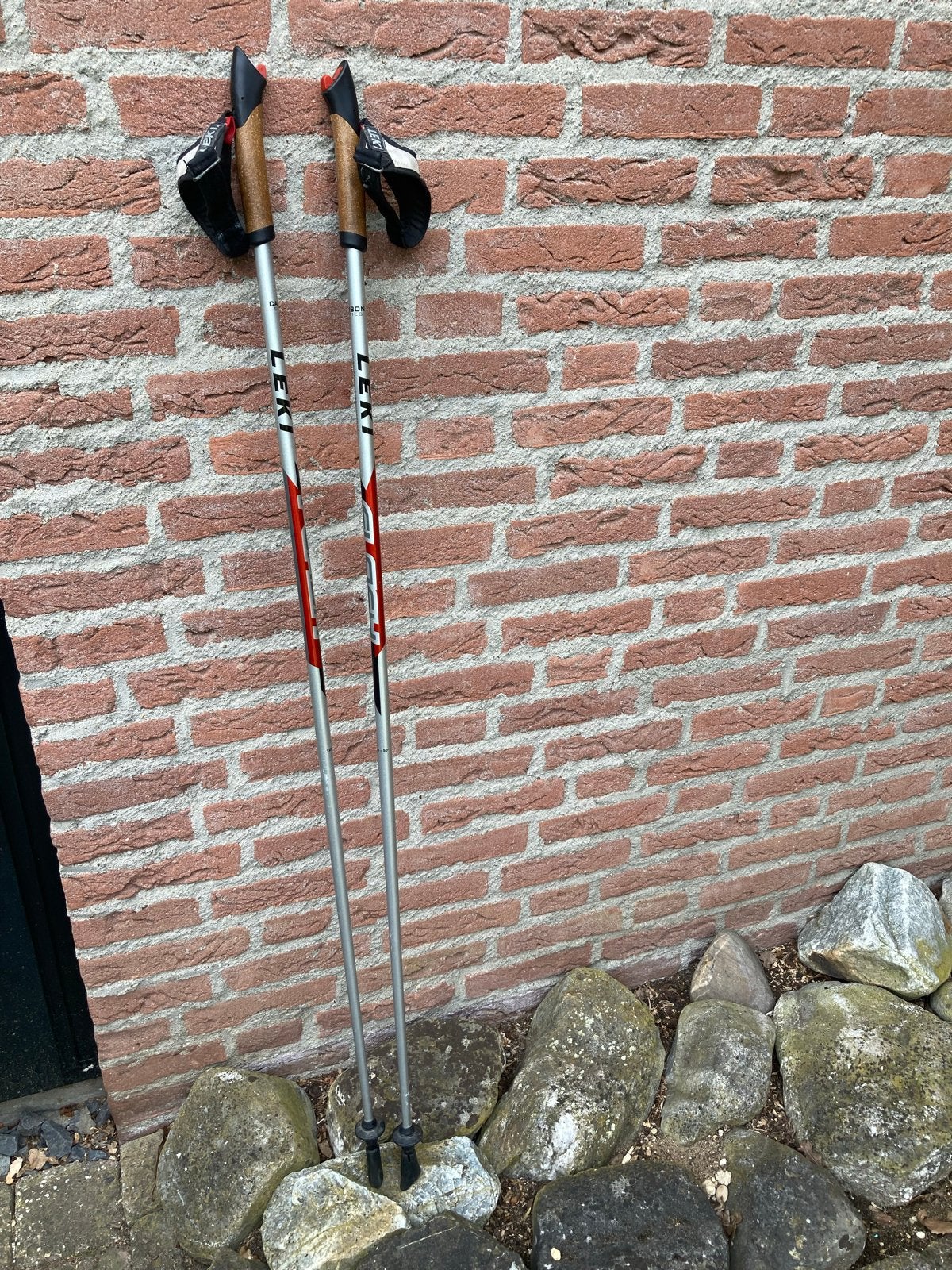 Leki Flash Carbon Nordic Walking Stokken 125 cm, Sport en Fitness, Bergsport en Wandelen, Ophalen, Gebruikt, Wandelstok