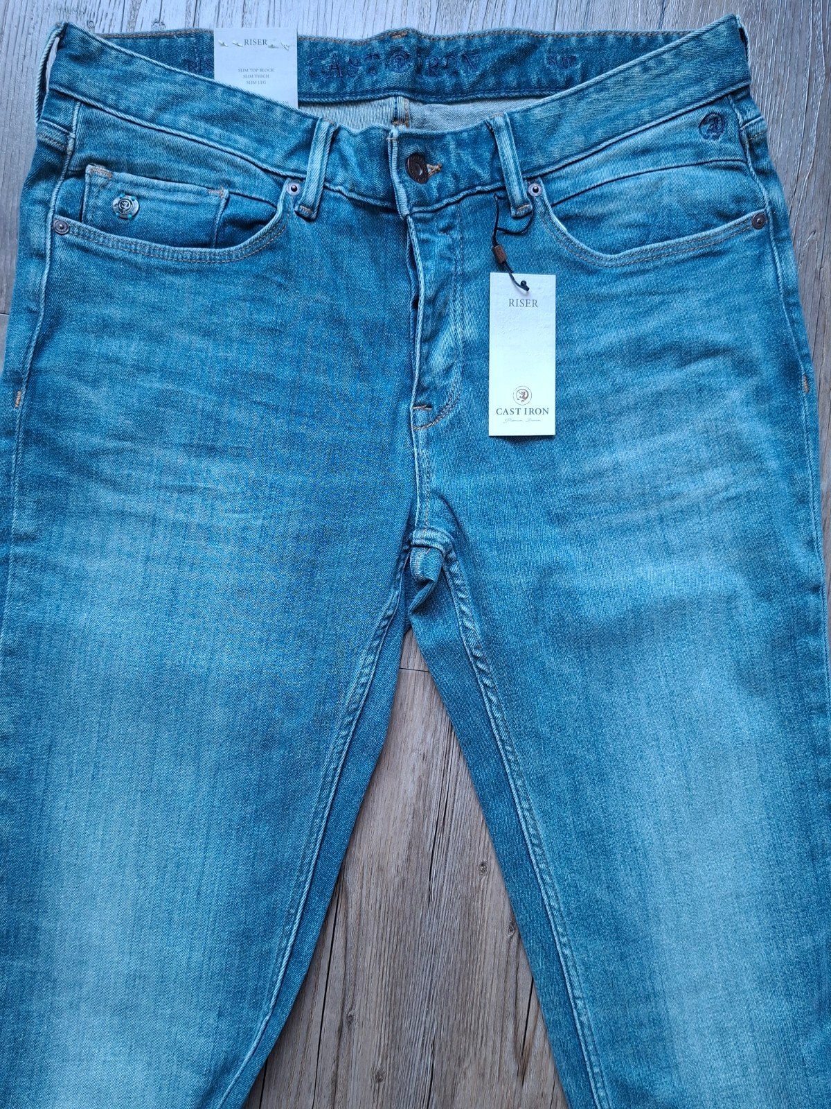 CAST IRON Riser slimfit jeans W36 L34 3 voor €149,95, W36 - W38 (confectie 52/54), Blauw, Nieuw, Ophalen of Verzenden