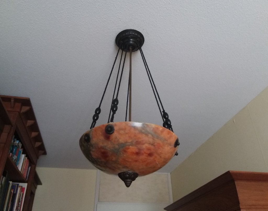 Hanglamp albast schaal, Antiek en Kunst, Ophalen