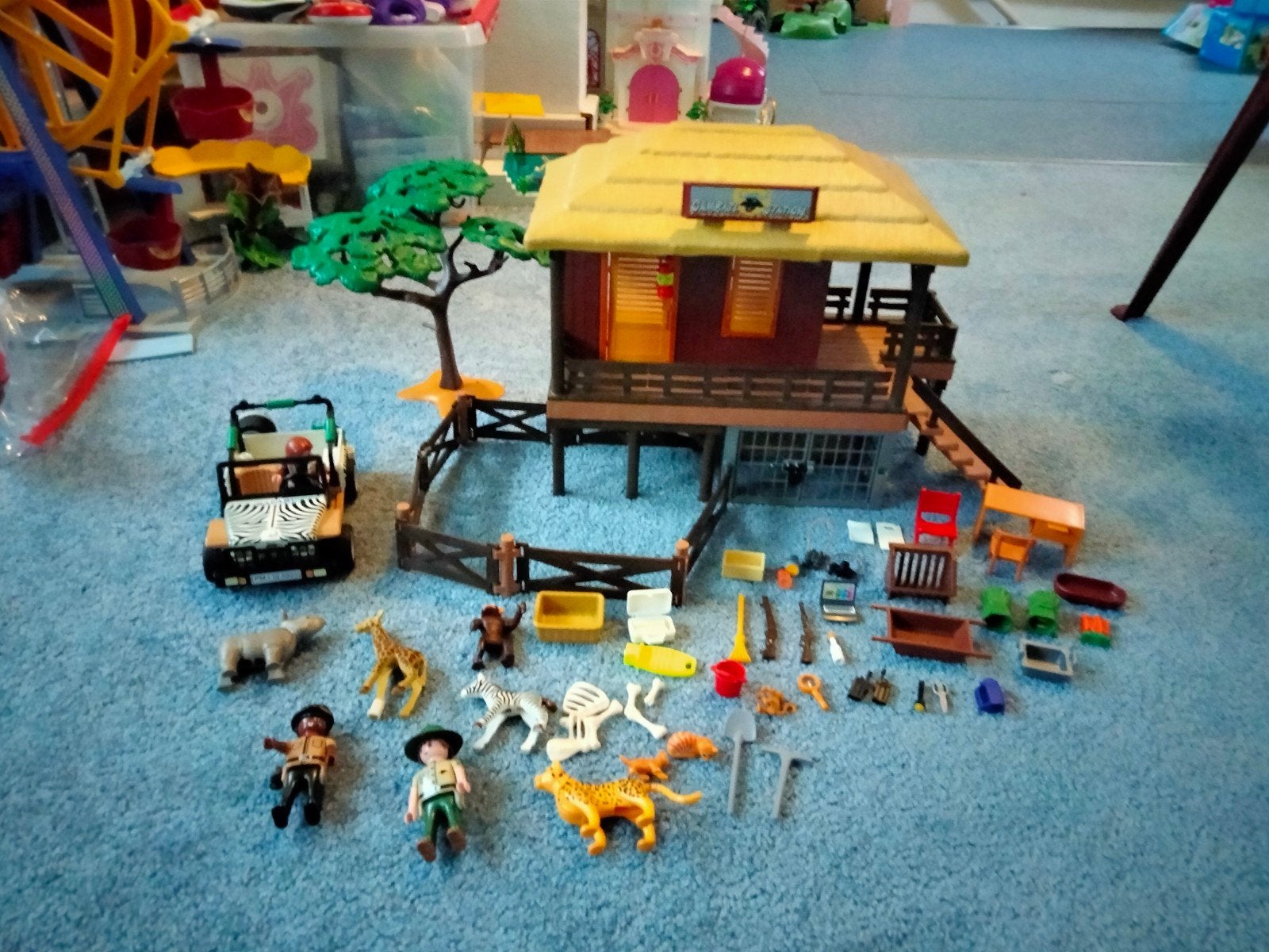 Safari huis van Playmobil met auto., Ophalen of Verzenden
