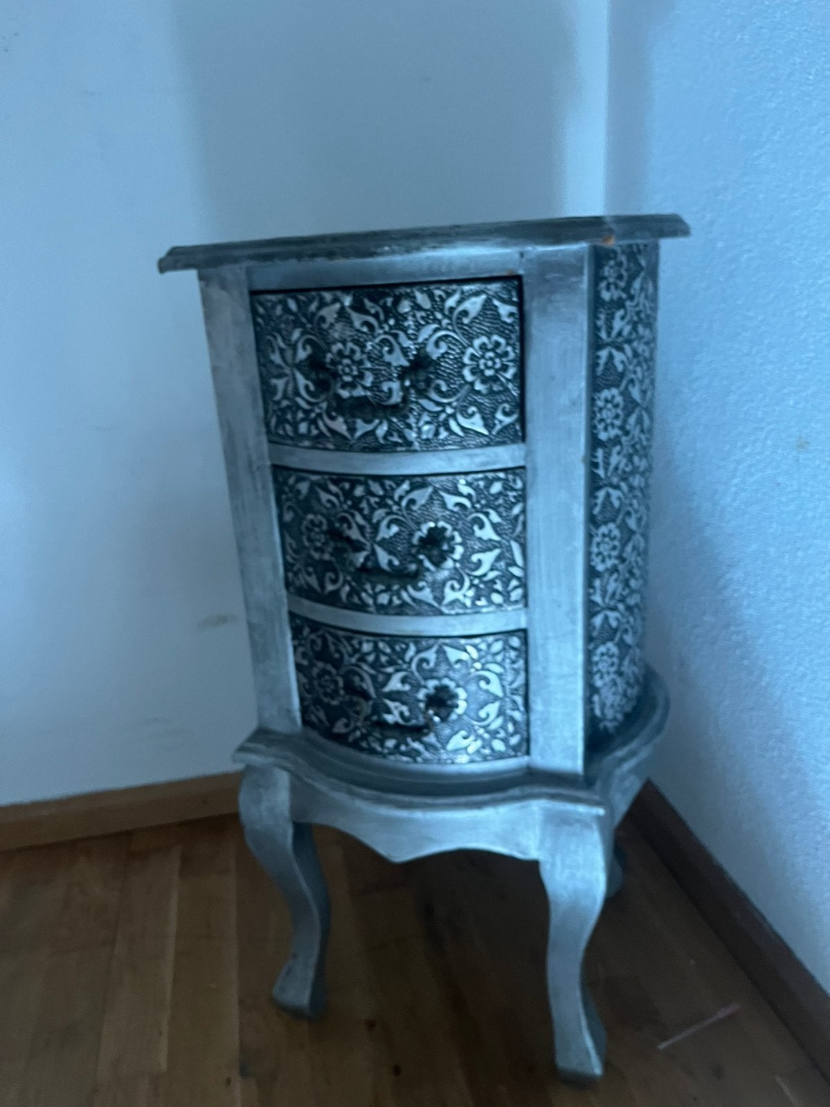 Barok laden kastje zilver, Ophalen, Minder dan 45 cm, 55 tot 70 cm, Zo goed als nieuw