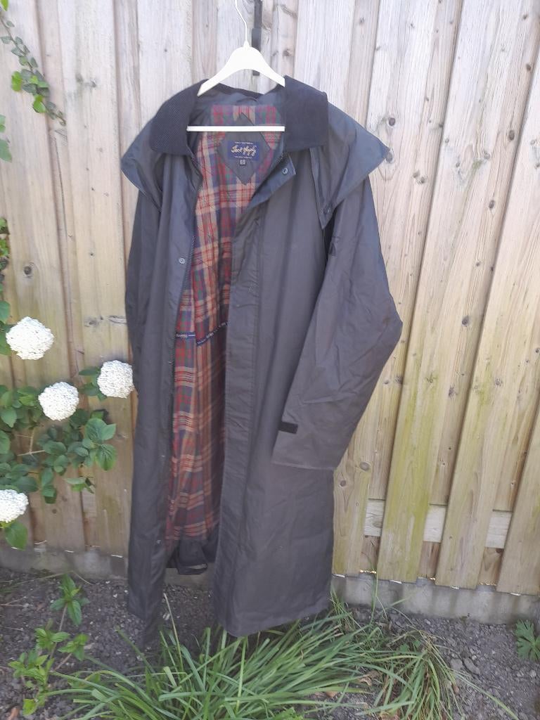 Waxjas voor Heren lang model., Ophalen of Verzenden, Zo goed als nieuw, Maat 56/58 (XL), Groen