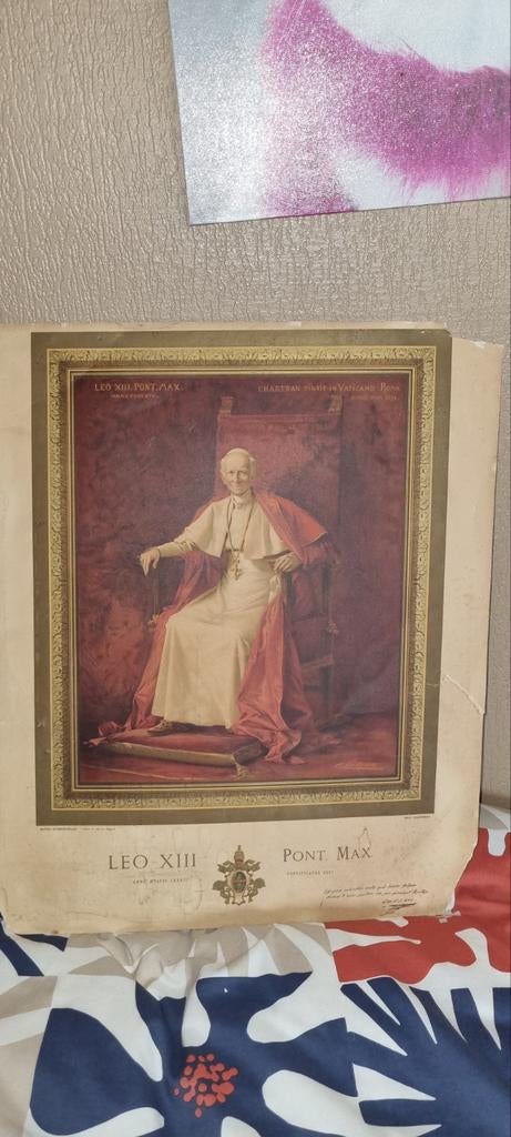 Vintage Portret Paus Leo XIII door Adolf Pirsch, Antiek en Kunst, Antiek | Religie, Ophalen of Verzenden