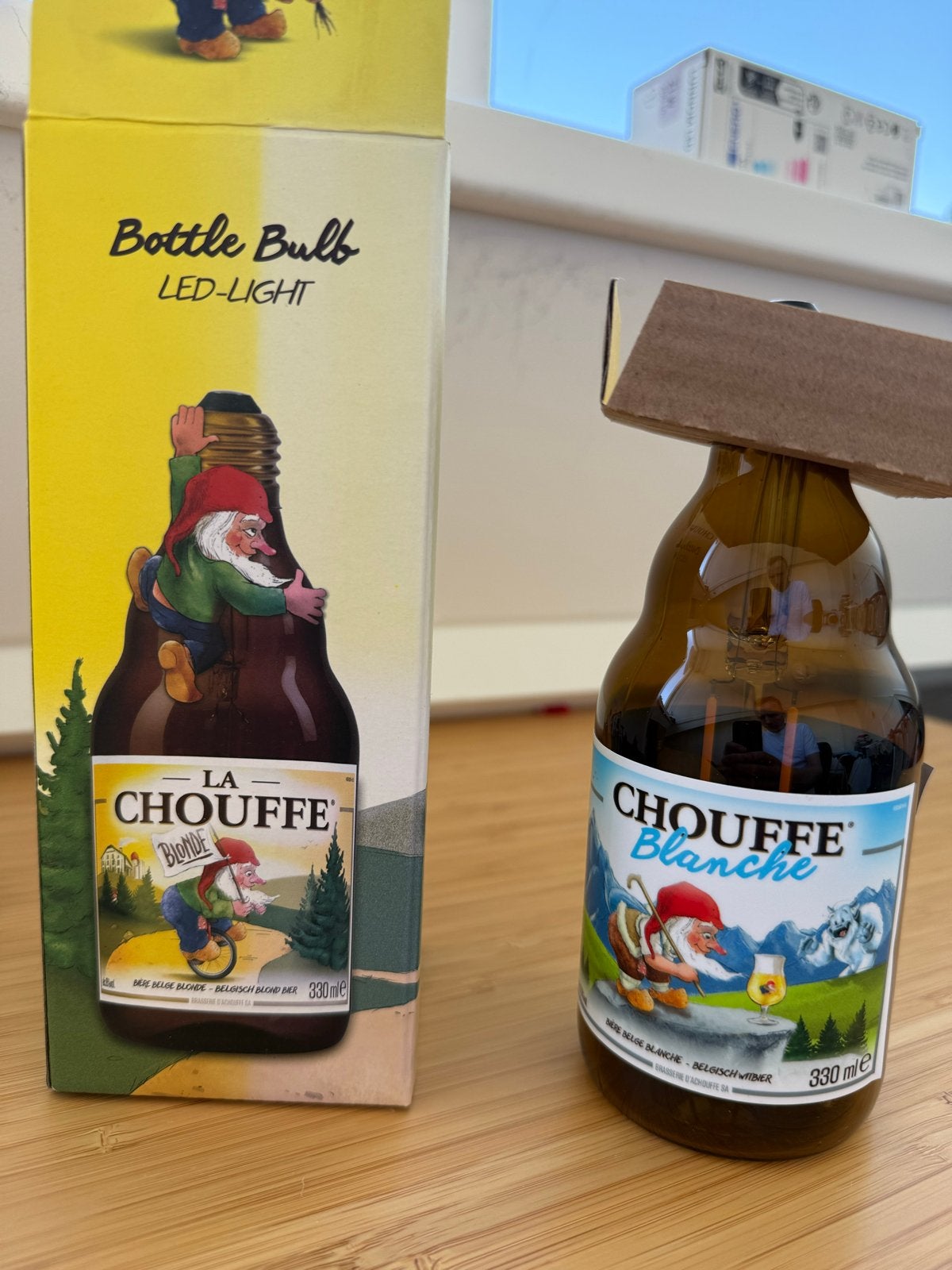 La Chouffe Bottle Bulb LED-licht - Nieuw in doos, Ophalen, Meerkleurig, Overige stijlen, Nieuw