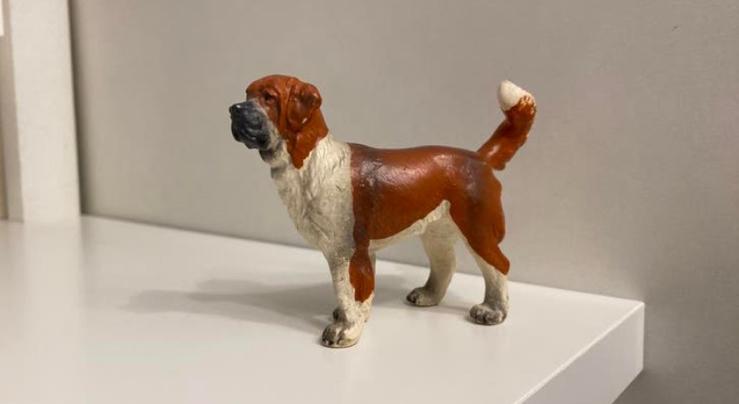 Schleich Sint Bernard 13203 ~ 10b, Ophalen of Verzenden, Zo goed als nieuw, Hond of Kat, Beeldje of Figuurtje