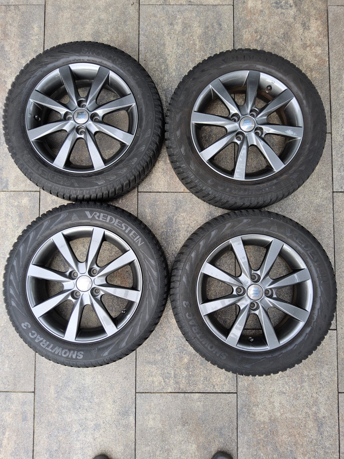Lichtmetalen velgen met winterbanden 175/65R15, Ophalen, Gebruikt, 15 inch, 175 mm