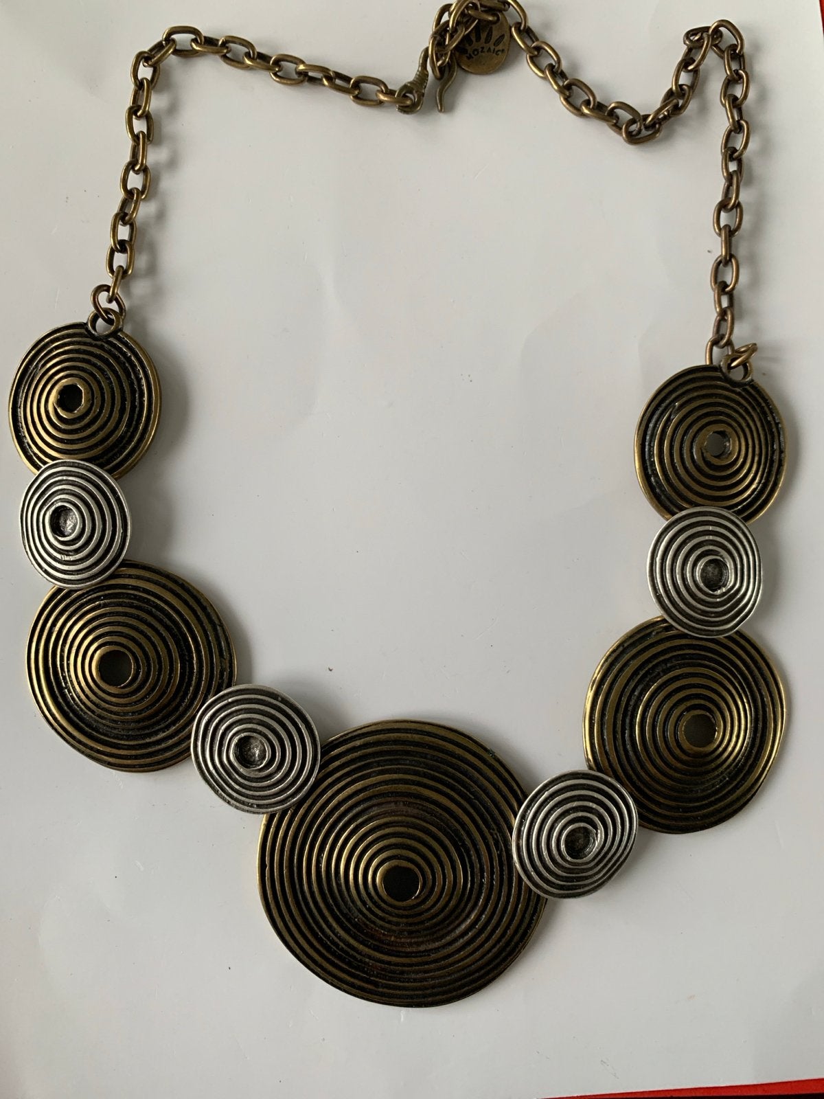 Zamak en Koper Collier - 60 cm, Ophalen of Verzenden, Nieuw, Goud, Overige materialen