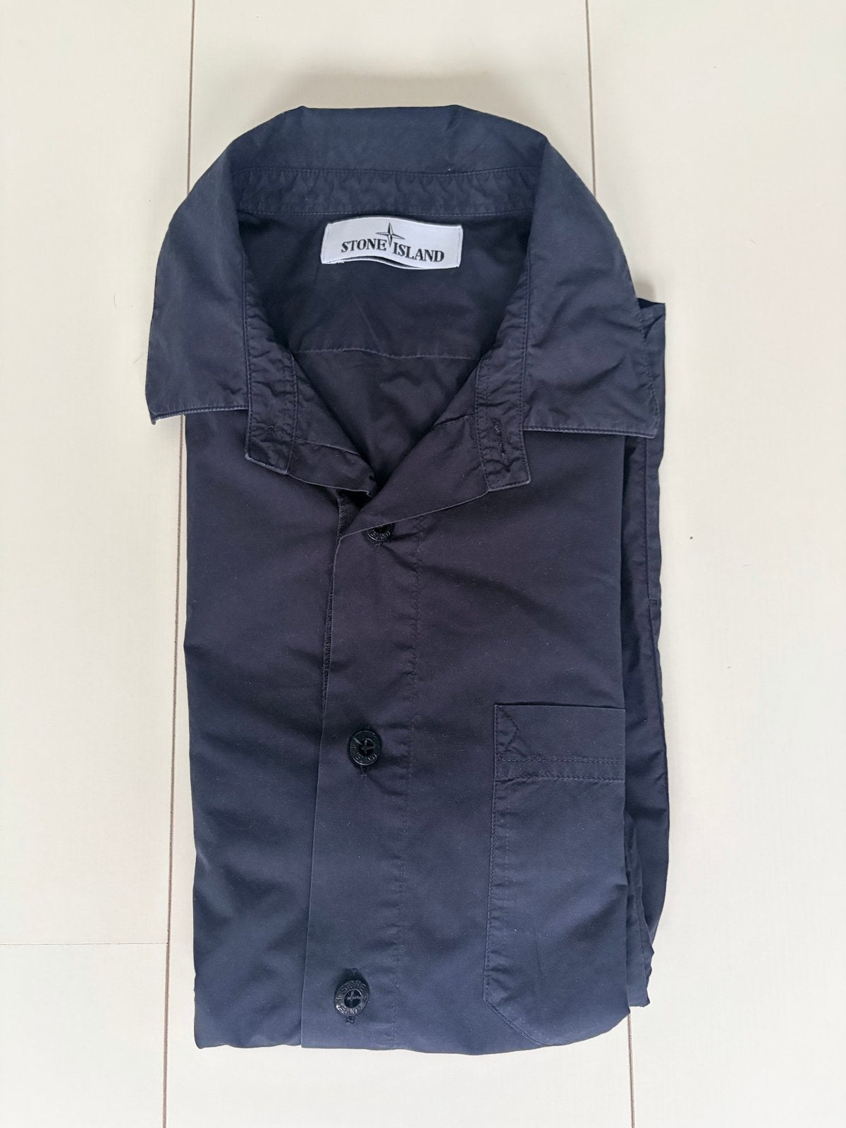 Stone Island Overhemd - Stijlvol en Authentiek, Ophalen of Verzenden, Zo goed als nieuw, Blauw, Halswijdte 39/40 (M)