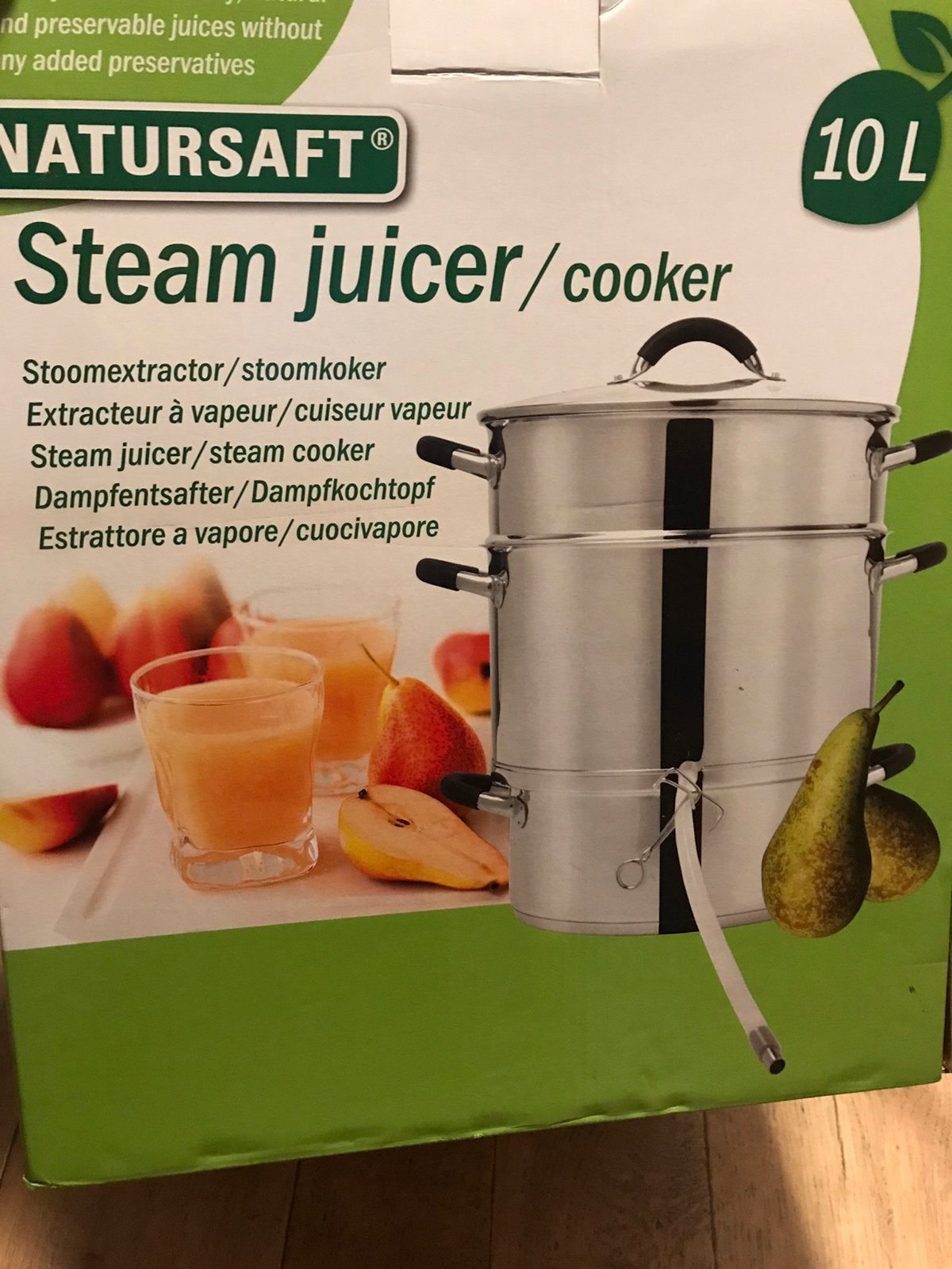 Stoomextractor RVS Natursaft 10 liter, Huis en Inrichting, Ophalen of Verzenden, Gebruikt, Rvs