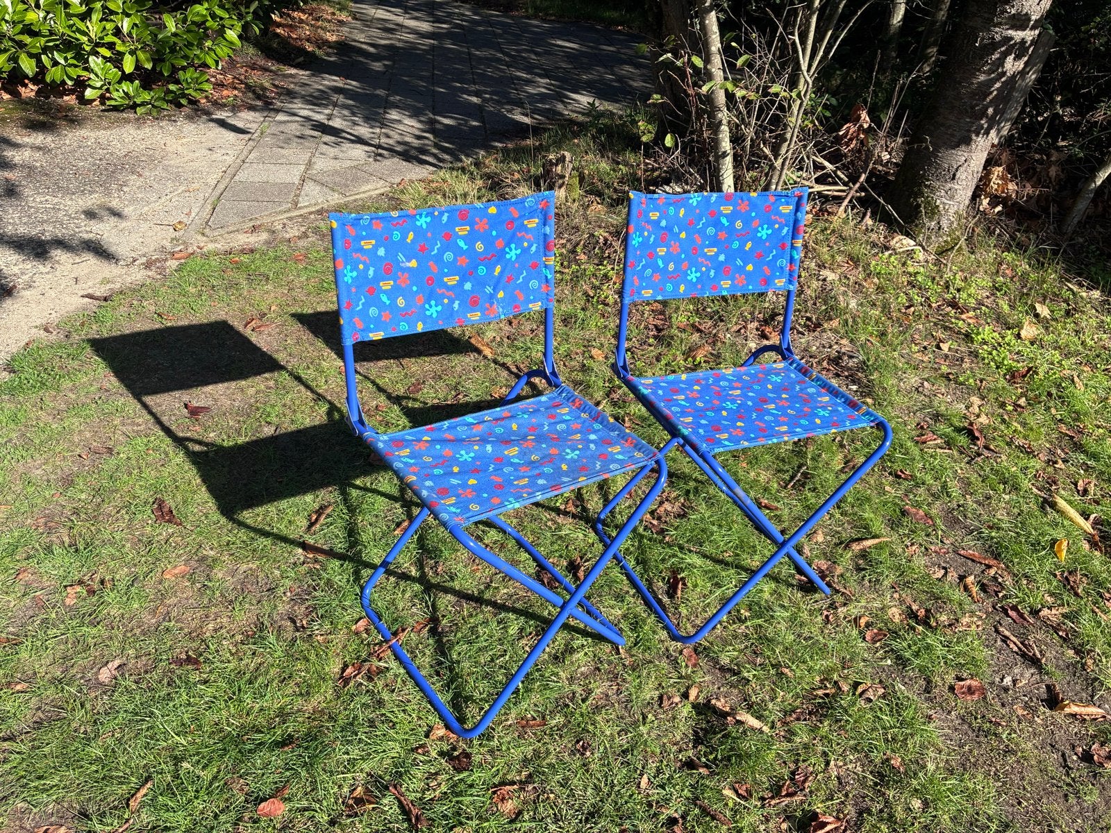 Vintage Lafuma Kampeerstoelen - Set van 2, Caravans en Kamperen, Ophalen, Gebruikt