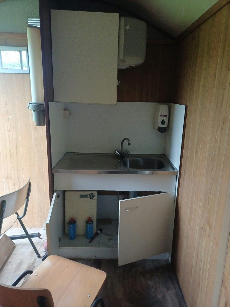 keukenblok te koop, Gebruikt, Wit, Enkelwandige keuken, Ophalen of Verzenden