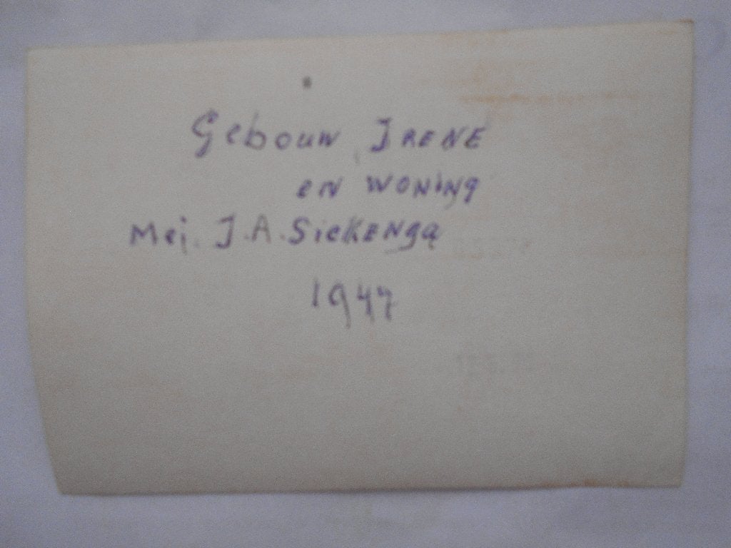 Gebouw Irene en woning foto uit 1947 Gebouw Irene waar !!!!, Gebruikt, Foto, Ophalen of Verzenden, 1940 tot 1960