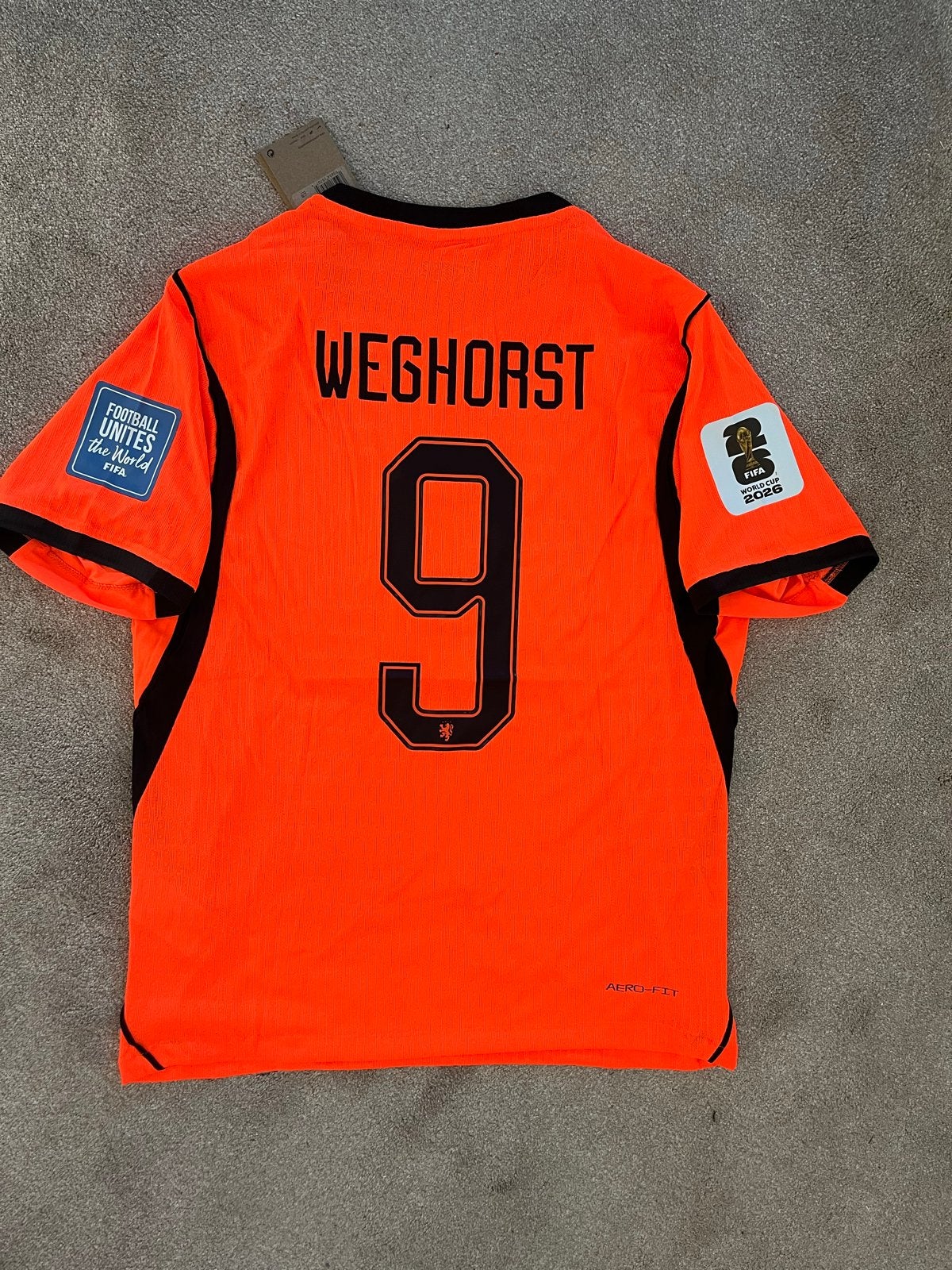 Oranje Nike Thuisshirt WK 2026 Weghorst #9 Maat L Nieuw, Maat L, Ophalen of Verzenden, Nieuw, Shirt