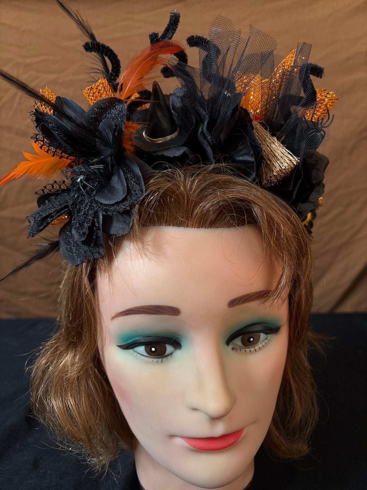 Halloween Diadeem met Spinnen en Heksenbezem, Ophalen of Verzenden, Nieuw, One size fits all