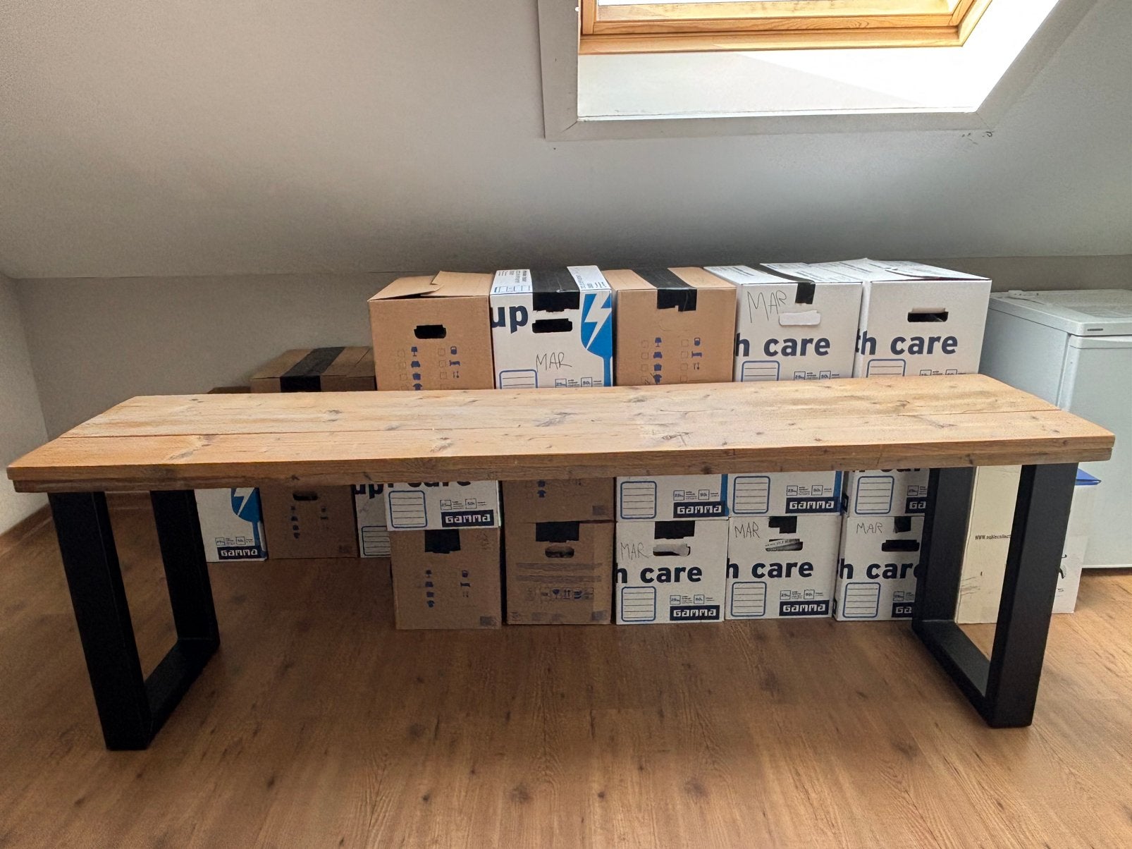 Bureau/tafel van mangohout, Ophalen, Overige typen, Gebruikt, Hout