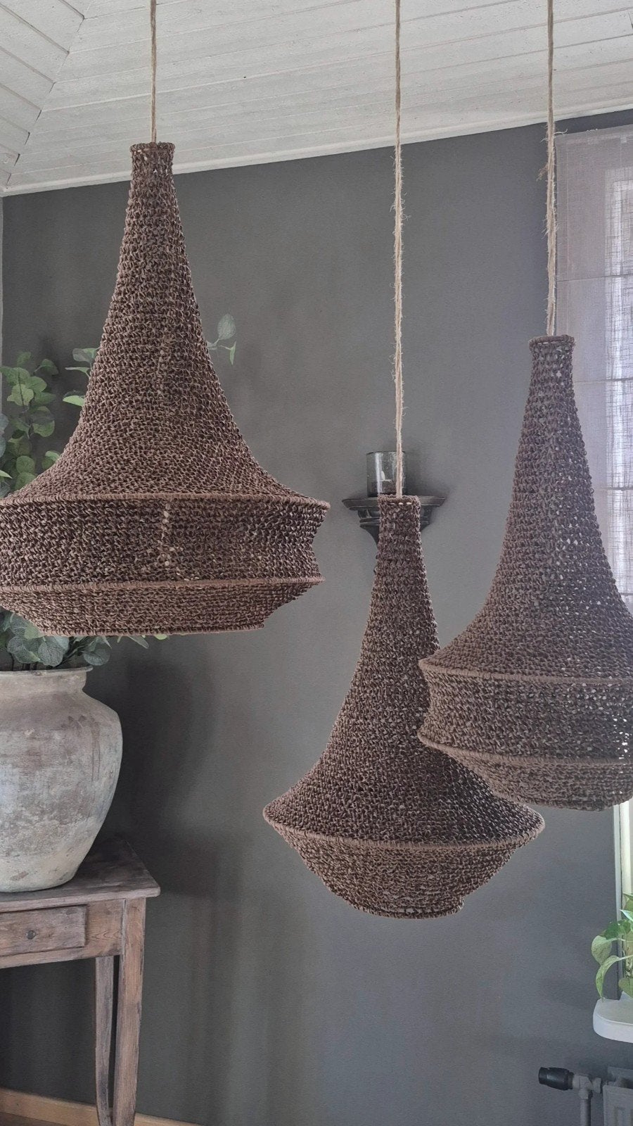 Gehaakte Marokkaanse kroonluchters/lampen, Ophalen, Nieuw, Ibiza Boho
