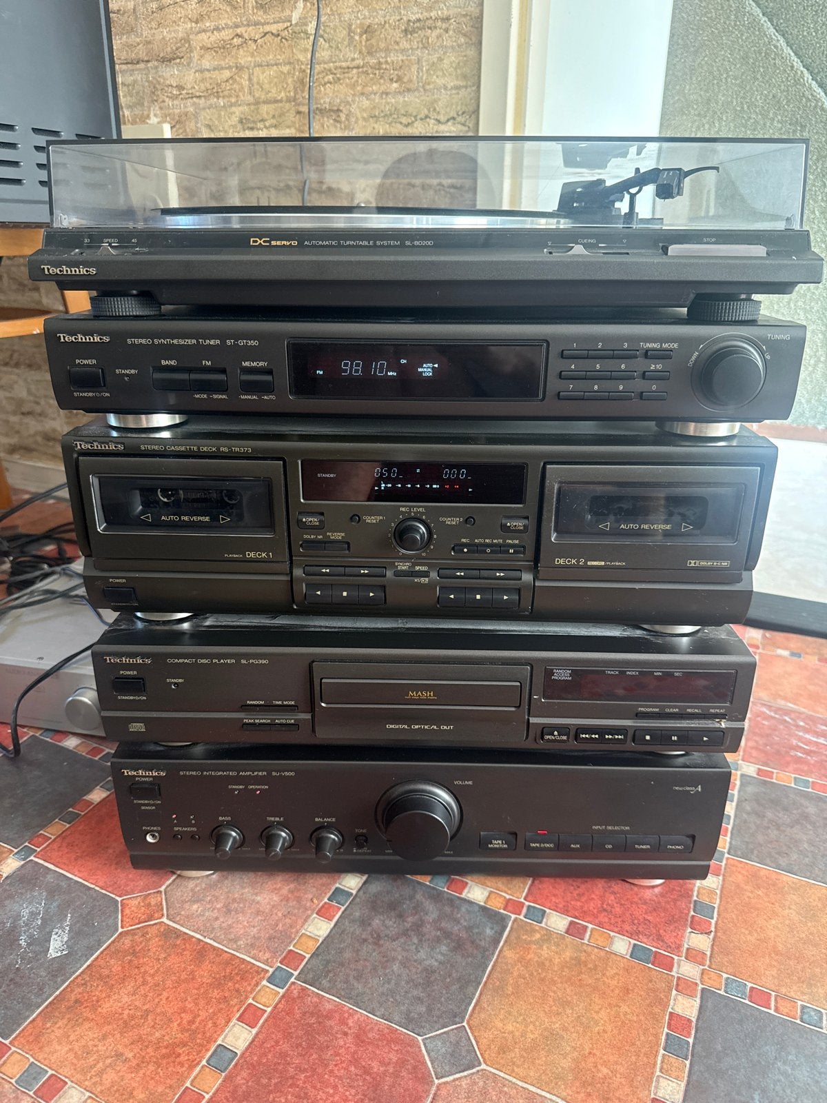 Technics Vintage Hifi Set: Versterker, Platenspeler, CD, Cas, Audio, Tv en Foto, Stereo-sets, Overige merken, Gebruikt, Cassettedeck