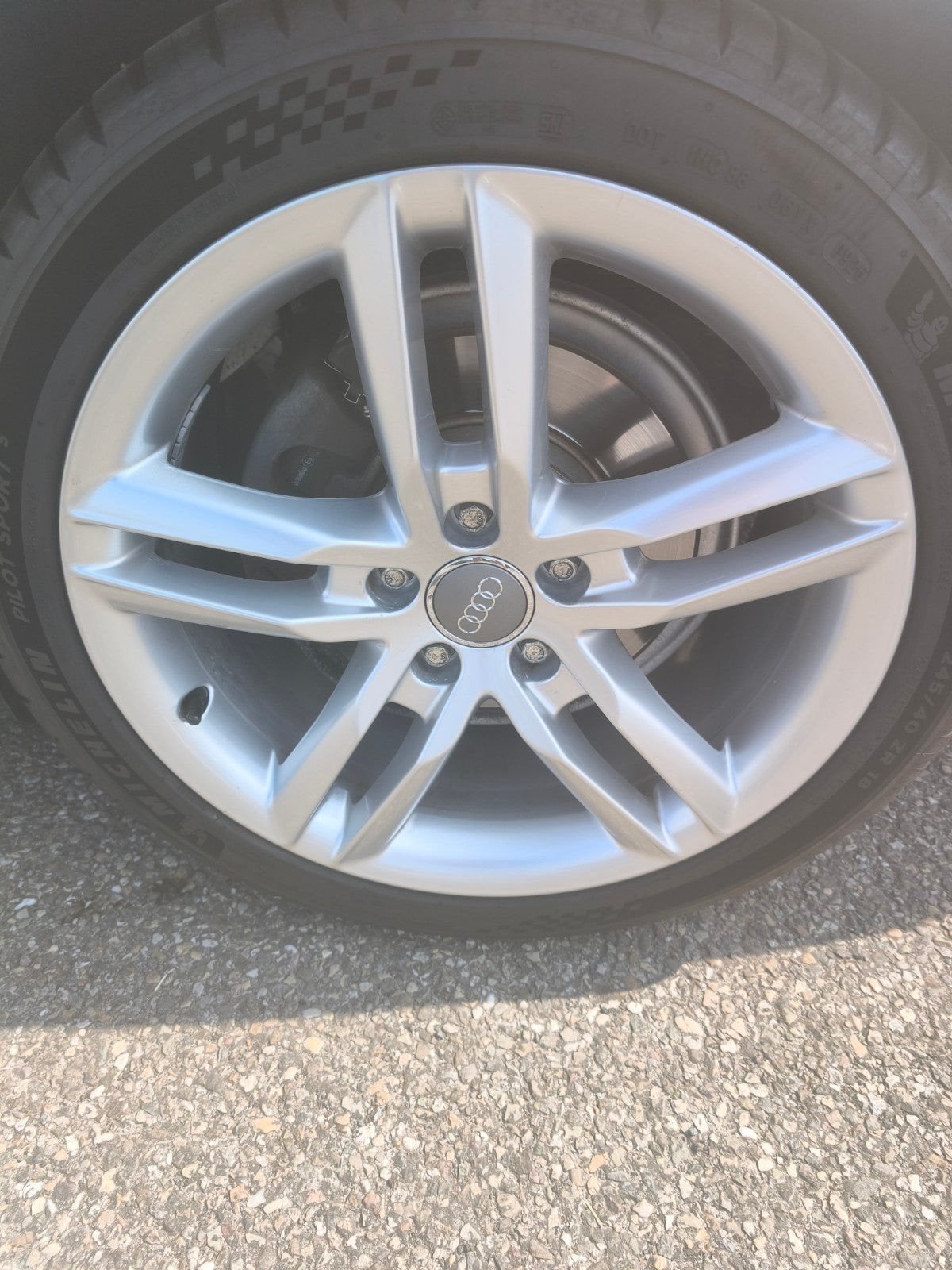 orginele audi a4  s line 18" velgen met Michelin pilot sport, Auto-onderdelen, Banden en Velgen, Ophalen, 18 inch, Gebruikt, Velg(en)