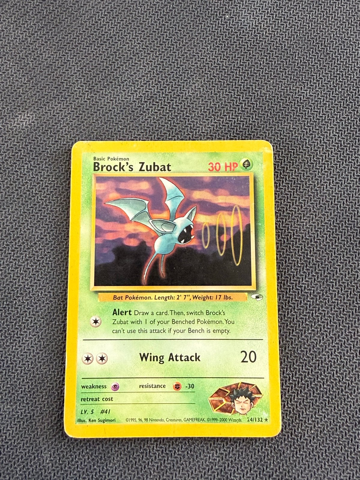 Brock's Zubat Pokémon kaart (Gym Heroes 24/132), Ophalen of Verzenden, Gebruikt, Losse kaart
